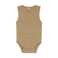 Uld body uden ærmer - Light Camel Melange 50