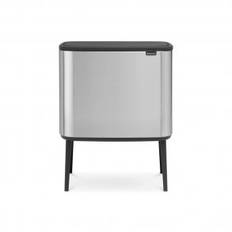 Brabantia BO Touch Bin Sorteringsaffaldsspand, 3 X 11 Liter, 3 inderspande - Matt Steel FPP