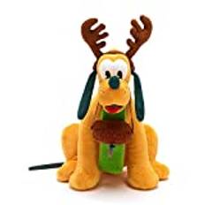 Disney Store Pluto doftande festlig liten mjuk leksak, 24 cm, Musse och vänner, gosig karaktär med renöron, doft av varm choklad, lämplig för åldrarna 0+