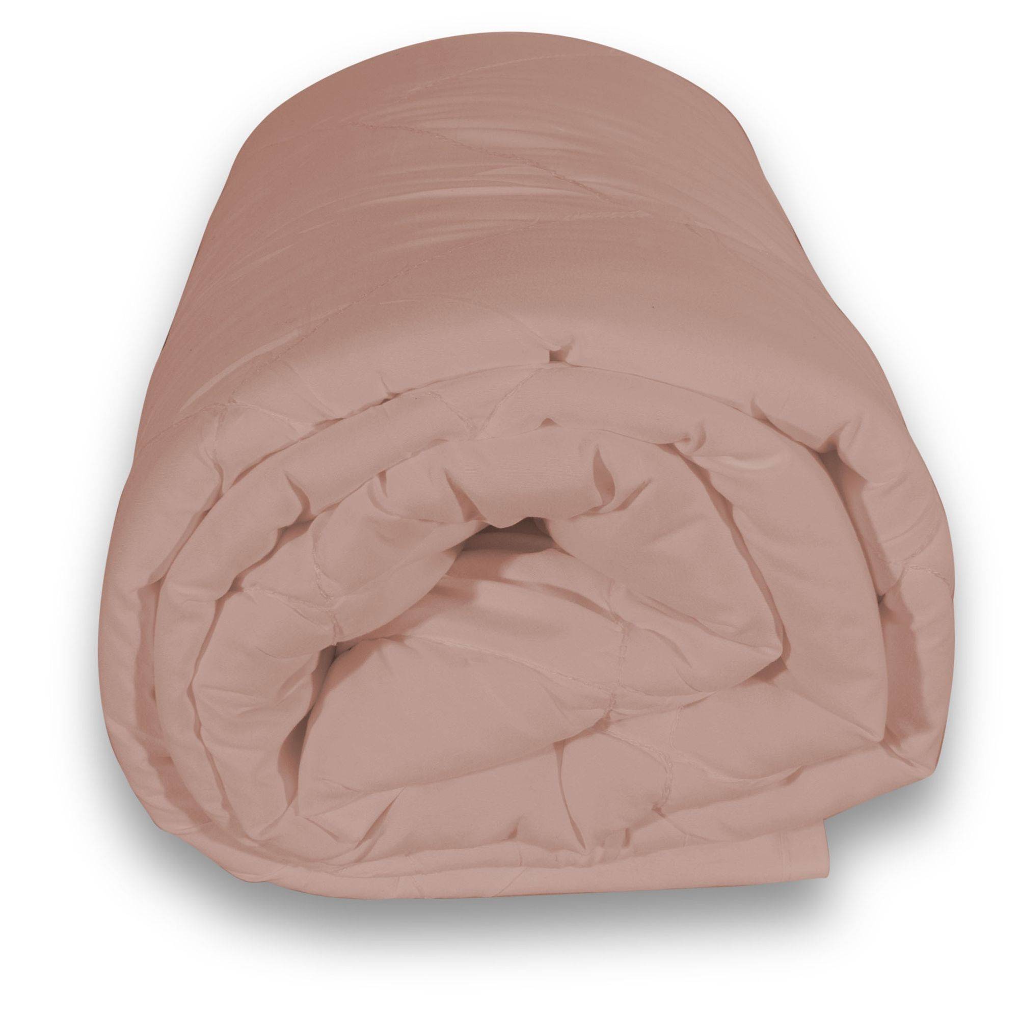Vattæppe - Støvet rosa fiber sommerdyne af fibervat - Quiltet tæppe - Zen Sleep fiberdyne