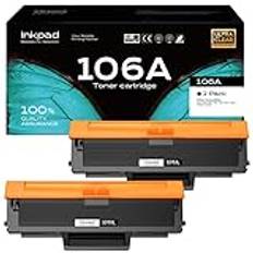 106A toner W1106A tonerkompatibel, 1 000 sidor ersättning för HP Laser 107a 107r 107w MFP 135a 135r 135w 137fnw, (med chip, 2-pack)