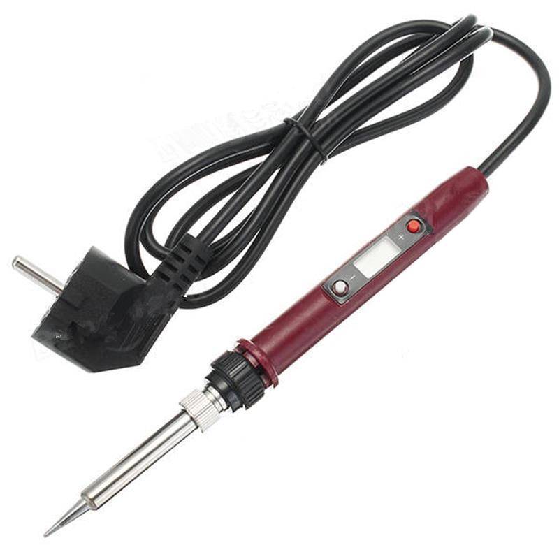 936h 80w 220v lcd digital termostat justerbar blyfri elektrisk lödkolv mini lödstation eu-kontakt(röd)