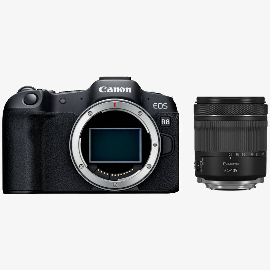 Canon EOS R8 spejlløst kamera + RF 24-105mm F4-7.1 IS STM-objektiv