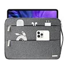 Voova Laptopfodral 11,6 13 13,6 tums laptopväska laptopfodral laptop sleeve notebook PC-fodral för 13,3 MacBook Air & Pro M2 M1 2020 2022 iPad Pro 12,9 surfplatta Lenovo Summa Dell ASUS HP mörkgrå