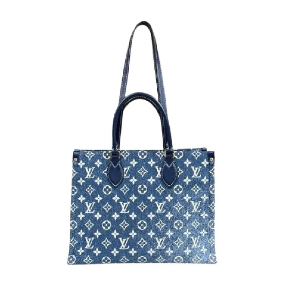 Louis Vuitton Vintage Pre-owned Monogram Skuldertaske - Vintage - Dame - Blå - ONE SIZE - Uld