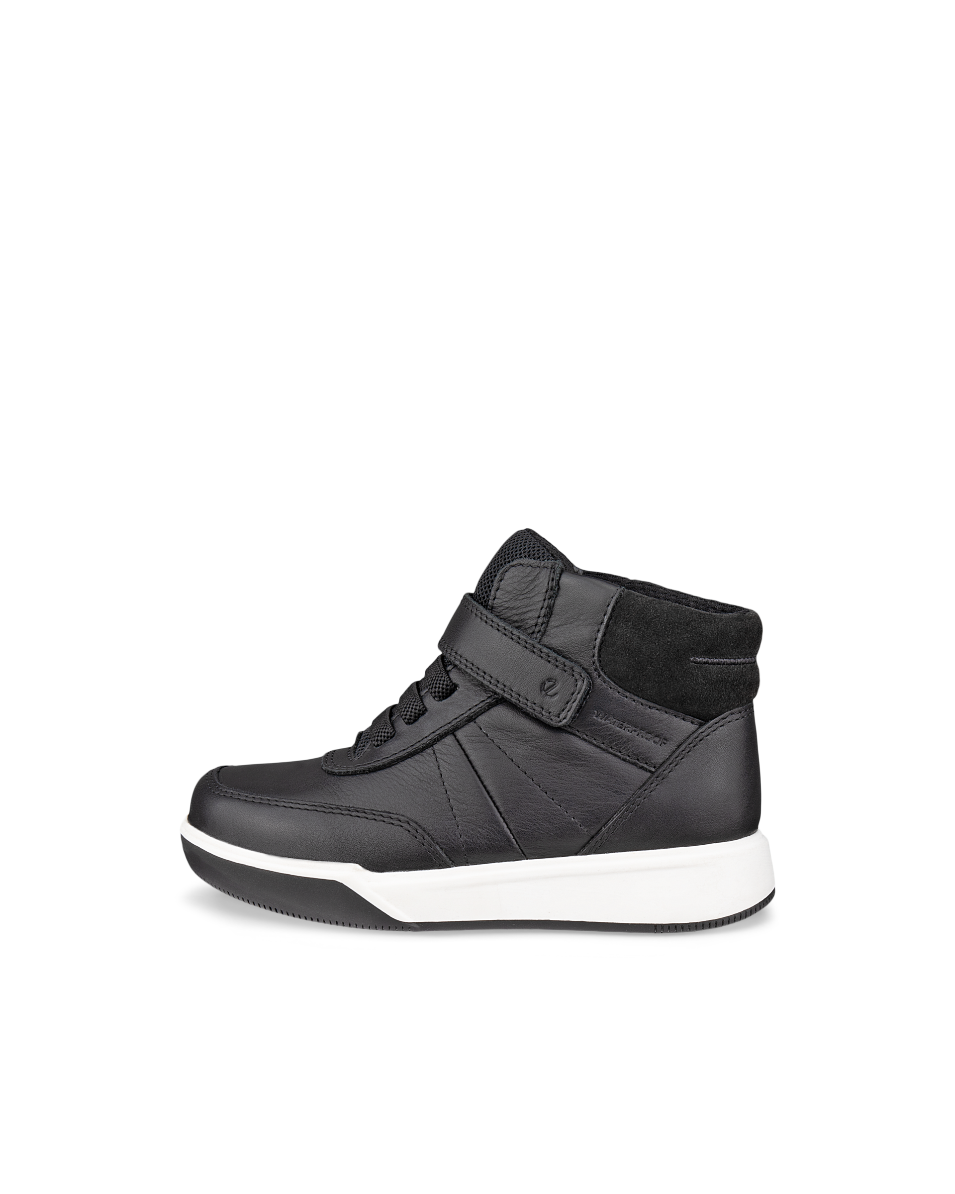 ECCO STREET COURT - Sneakers i læder med velcro remme til børn - Sort - 35