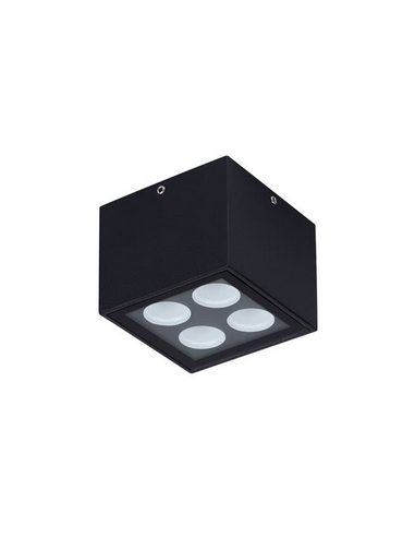 SIMPLY Udendørs loftlampe i aluminium 8 x 8 cm 8W LED - Mat sort