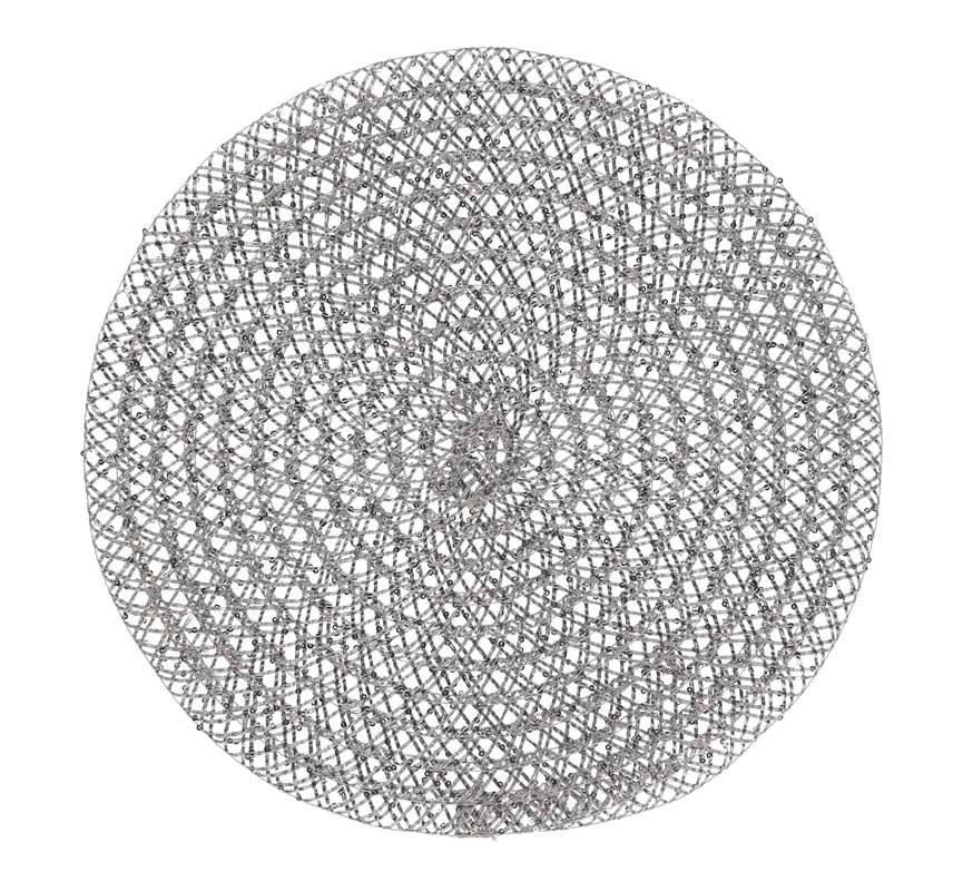 Bordstablett med paljetter Sofia 38 cm - Grå