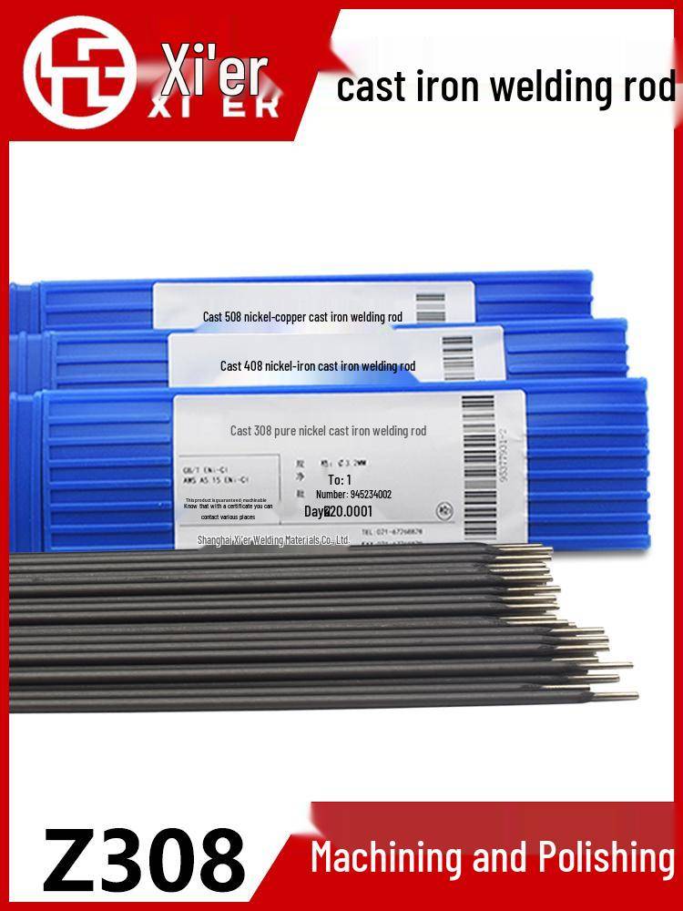 Gjutjärnssvetsstavar av ren nickel: Z308, Z408, Z508, Z208, Kärna 3,2 mm
