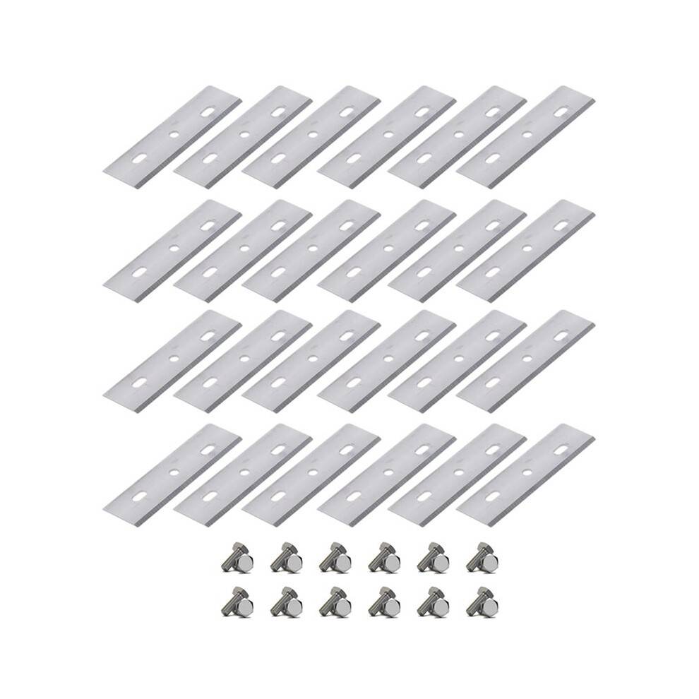 24PCS Lawn Blade Replacement with Screws for ALKO Robolinho Lawn Mower Electric Lawn Mower Blades A