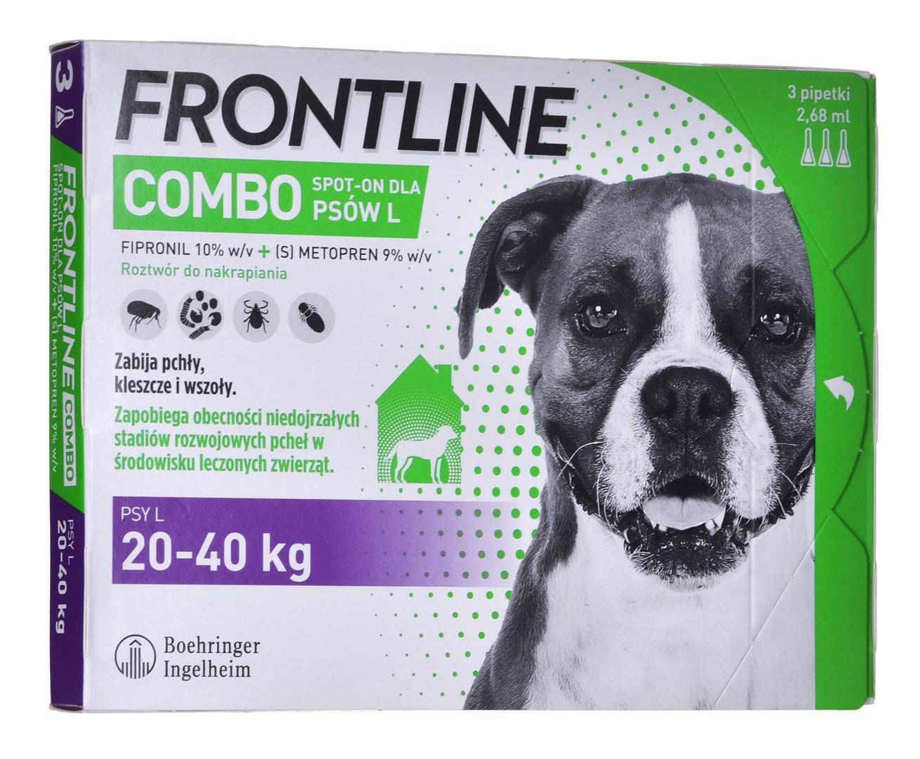 Frontline Combo Spot-on L parasitdråber til hund 3 x 2,68 ml