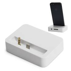 Lightning til 30-Pin oplader Dock Station med 3,5 mm Line til Apple iPhone 5