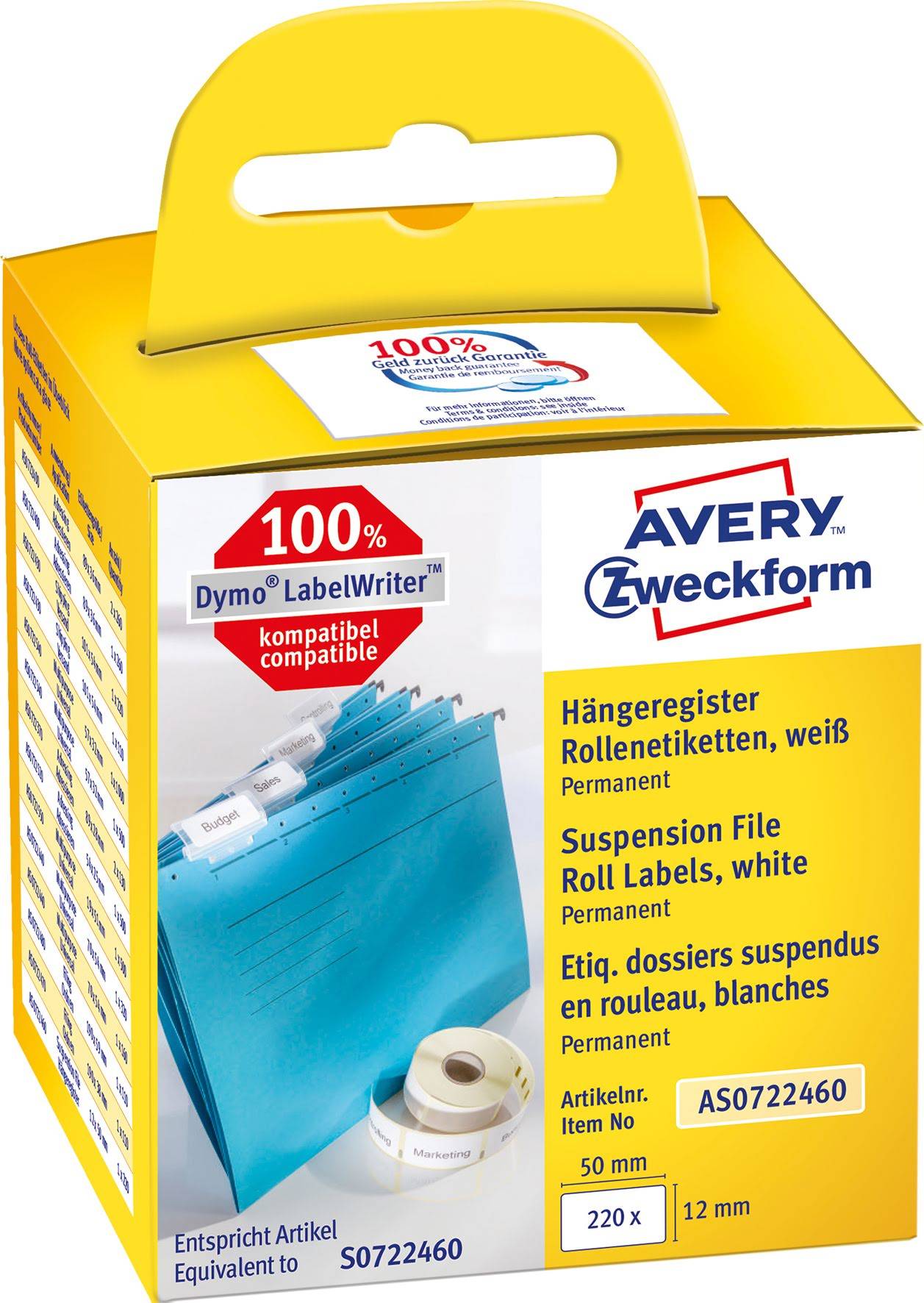 Etikett Avery 50x12 220/fp