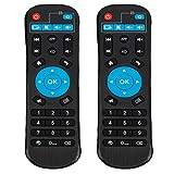 ALLIMITY Universell fjärrkontroll för MXQ Pendoo TV-box T95V Pro, T95U Pro, T95W Pro, X88 PRO 10, TX3, R69, T95, V88, T95X, X96, T95N, H96 PRO, T95Z Plus, T95K Pro (förpackning med 2)