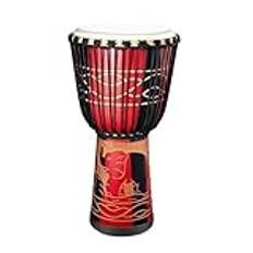 Bongo Hand Drums, Bongo Drum, 8-afrikansk inspirerad flerfärgad handskuren trumma, Slaginstrument, konstnärlig musikdekoration för scenföreställningar, aktiviteter, musiklektioner