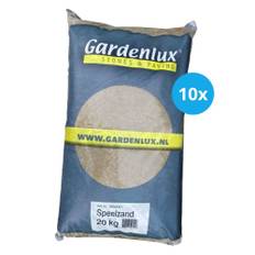 Gardenlux Legesand - Sandkasse Sand - Sand til Sandkasse - Certificeret - Værdipakke 10 x 20 kg