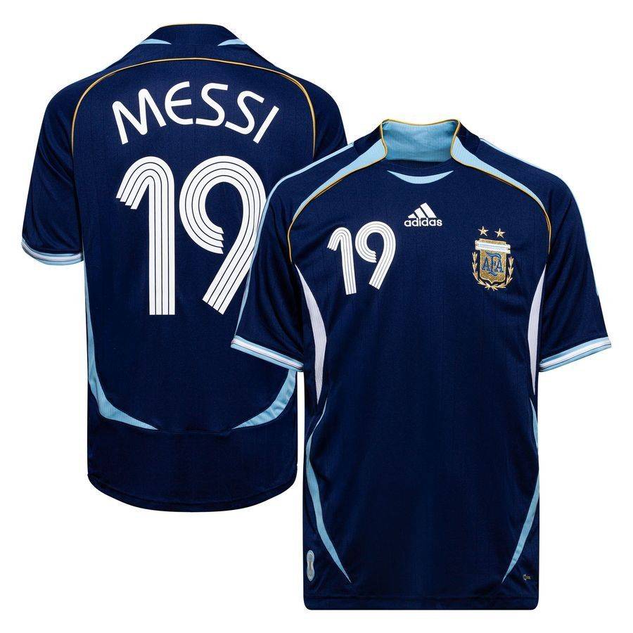 Argentina Bortatröja 2006 Messi 19 - adidas - ['Blå'] (Medium)