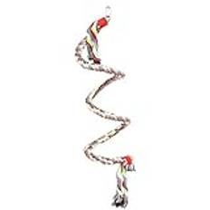 1.6 Meter Parrots Swing Spiral Climbing Standing Toys with Bell Rope Perch Birds Supplies for Large Medium Small Parrots