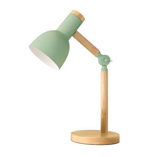 himmel Tischlampe,Einstellbare Holz Tischlampe,Kinder Schreibtischlampe für Schlafzimmer,Wohnzimmer,E27 Sockel Lesen neben Lampe (Grün)