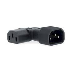Nedis Extension Plug | IEC-320-C13 | IEC-320-C14 | Vinklat vänster | Nickelplaterad | PVC | Svart | Låda | 1 st.