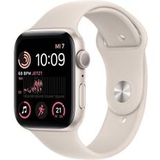 Apple Watch SE 44 mm (2022) | GPS | Stjärnglans | Sportband Stjärnglans S/M