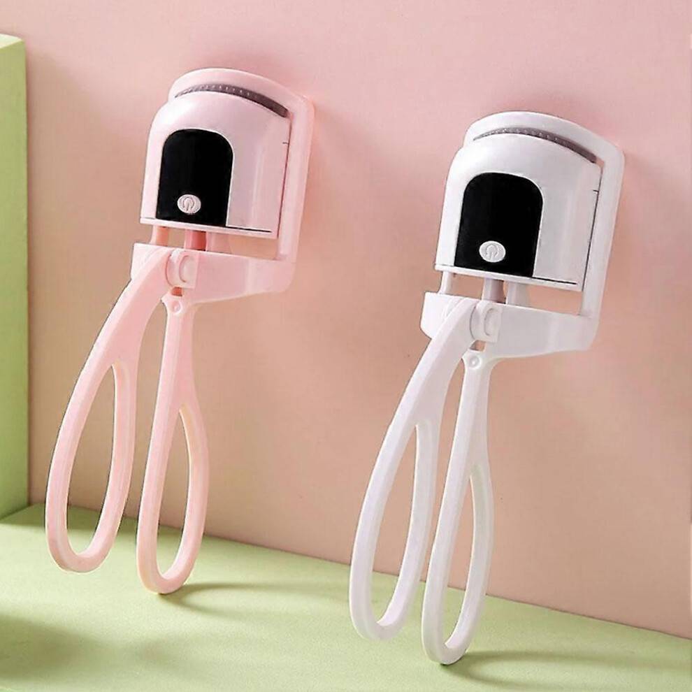 (White) High Performance Sleek Lightweight Electric Eyelash Curler,Rechargeable Fast Heated Lash Curler Top Grade