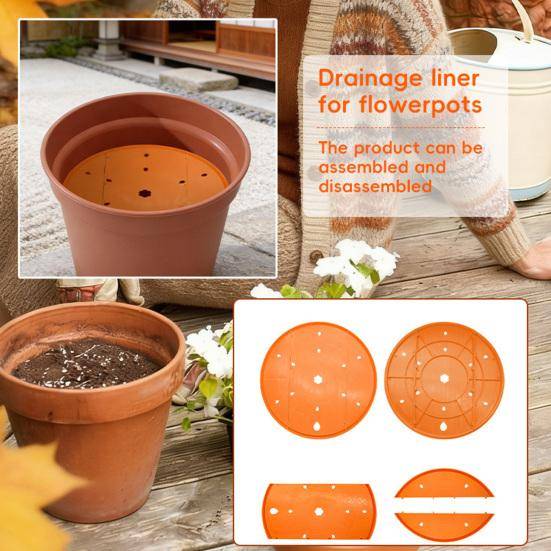 Rund Insats för Blomkruka Insats för Växtkruka Skiva med Dräneringshål Fyllning för Blomkruka Mindre Jord för Stora Runda Krukor Inomhus Utomhusbruk s