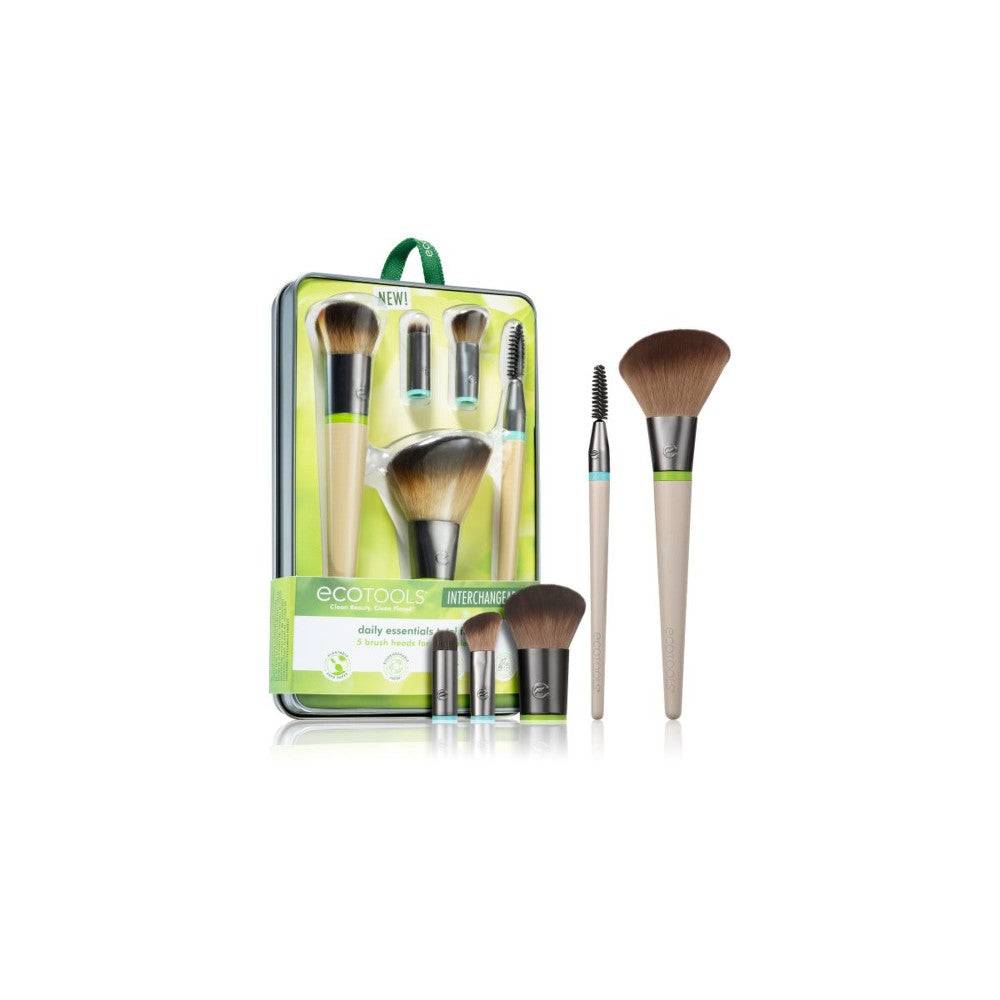 Ecotools Interchangeables™ dagligen Essentials Borstset med fodral 5 st