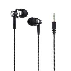 Stilful flettet ledning stereo musik in-ear headset øretelefon uden mikrofon hovedtelefon