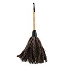 Duster, Ostrich Feather Duster, Mini Washable Reusable Ostrich Feather Duster for Books Keyboard Office Home, Big and Soft and Fluffy Duster (brown)