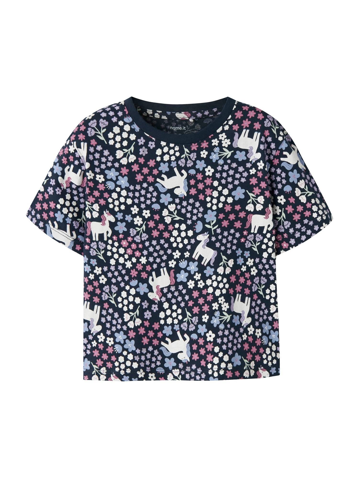 NAME IT Bluser & t-shirts 'NMFVELDA'  natblå / sølvgrå / violetblå / orkidee
