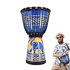 Afrikansk trumma för bongohandtrummor, 8 tum afrikansk inspirerad handskulptur handtrumma - musikaliskt verktyg, konstnärlig musikalisk dekoration för s föreställningar