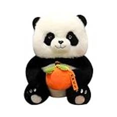 Panda Stuffed Animal, Animal Plush Pillow, Cuddly Animal Comforting Toy, Lovely Zoo Nursery Plushies, Panda Plush Pillow, Holding Persimmon Plushie, Stuffed Animal for Birthday, Holiday Plush Panda