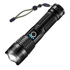 Ultra kraftig LED-lommelygte, USB-genopladelig, 5 lommelygttilstande, A