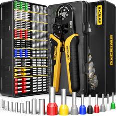 DxCRIMP Crimptång - Krymptång ändhylsor Set - Självinställande Crimptång med 18 stilar ändhylsor För 0,25-10mm² ändhylsor crimp Tång - Elektrisk Crimptång - Krimptänger - Kabelskor Presstång