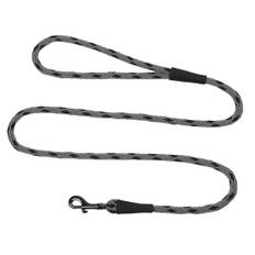 Mendota dog leash Black Ice Silver 1.8 meters long, 9 mm thick