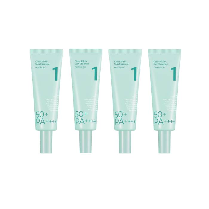 [DEAL]numbuzin - No.1 Clear Filter Sun Essence SPF 50+ PA ++++ - 50ml (4ea) Set - black