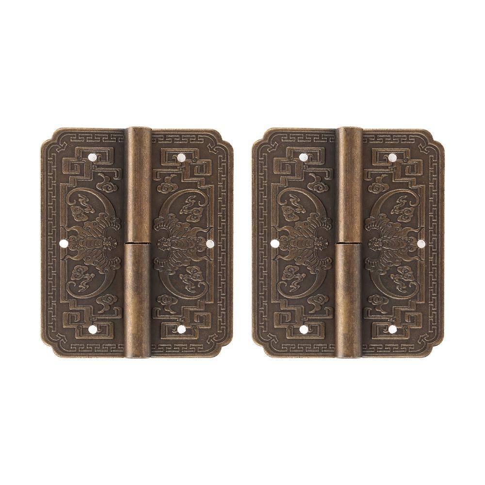 2 st Bronsfinish Antik Mässing Gångjärn Vintage Skåpgångjärn Möbelgångjärn Möbel Skåp
