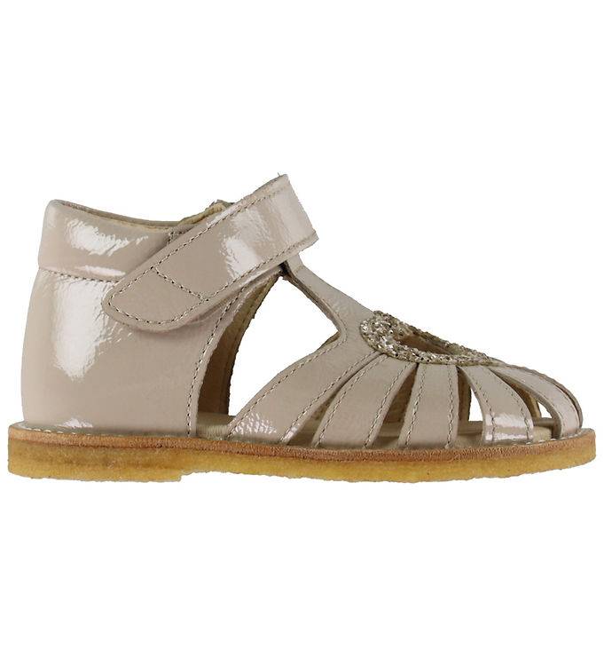 Angulus Sandal - Glitter Hjärta - Sand/Champagne - Angulus - 22 - Sandal