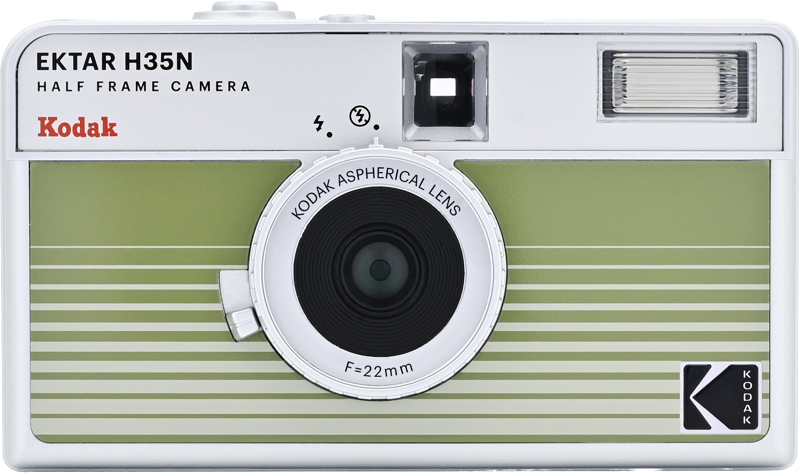 Kodak EKTAR H35N Striped Green Analog Kompaktkamera Halvformat
