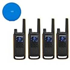 Motorola TALKABOUT T82 Extreme Quad bärbar PMR-radiosats med 4 st + Gift Sticky Pad Blå