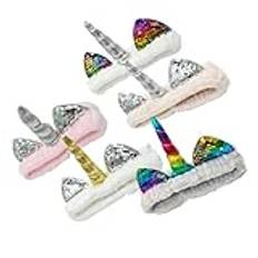 DOITOOL Bandana Pannband 5 St kosmetiskt pannband atletiska pannband vuxen enhörning pannband hårband hårknut pannband för kvinnor smink pannband paljetter huvudbonader kvinnors