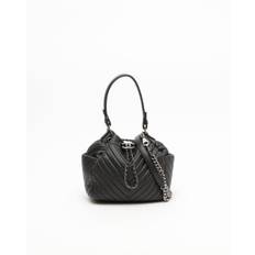 Chanel CC Chevron Bucket Bag - Black (20x22x12 cm)