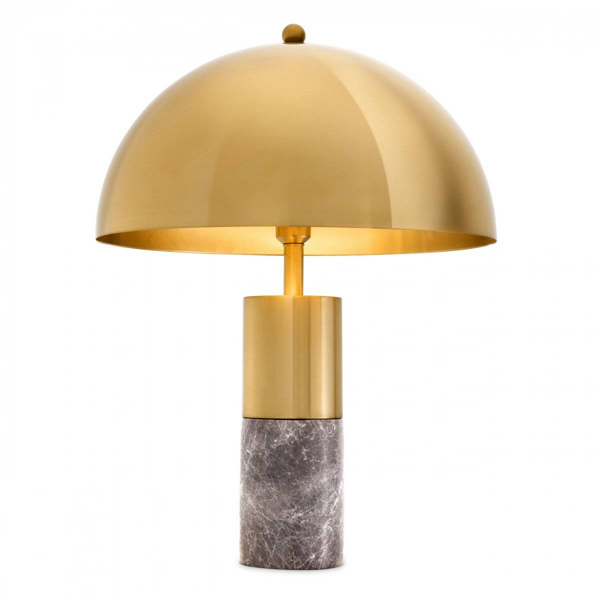 Flair Table Lamp Grå marmor/Mässing Finish