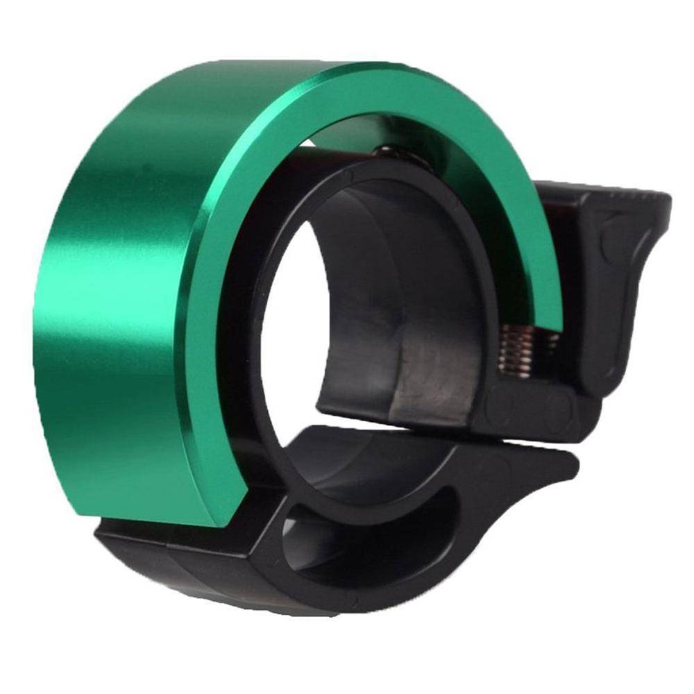 Q-typ aluminiumlegering cykelklocka för mtb cykling legering 90db horn cykelklocka cykling styre larmring - Grön