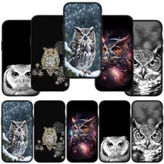 for iPhone 16 15 Xiaomi Redmi Note 13 12 11 Pro Max X 9 10 8 14 Plus XR Samsung Galaxy A15 S24 S23 S22 S20 FE Huawei OPPO Owl Bird Cute Phone Case for Samsung Galaxy Note 8 ceil färg