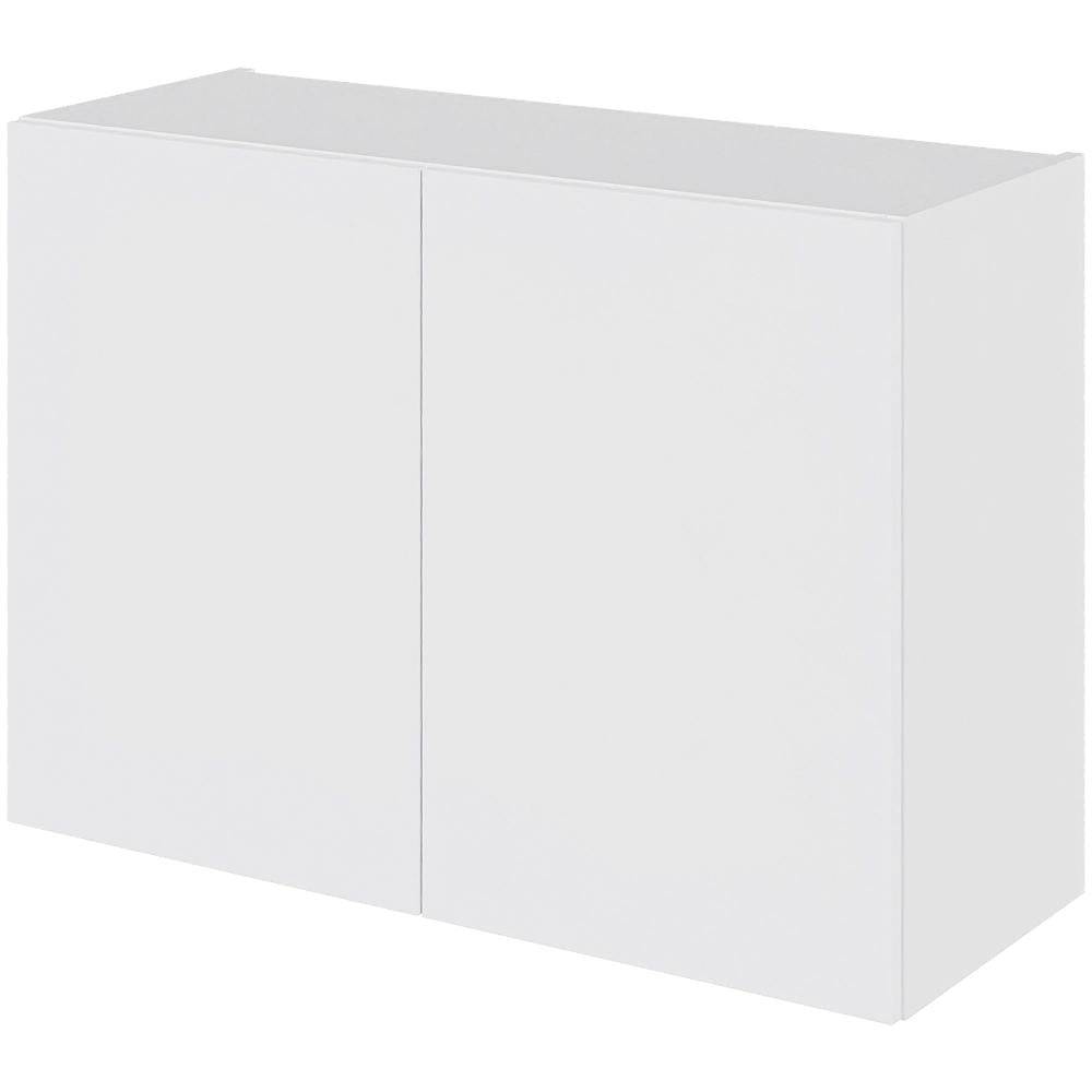 Multi-Living Køkken overskab i Hvid Front lav H: 57,6 cm D: 34,0 cm med 2 låger og 1 hylde - Bredde: 80 cm / Højde 56,7 cm.