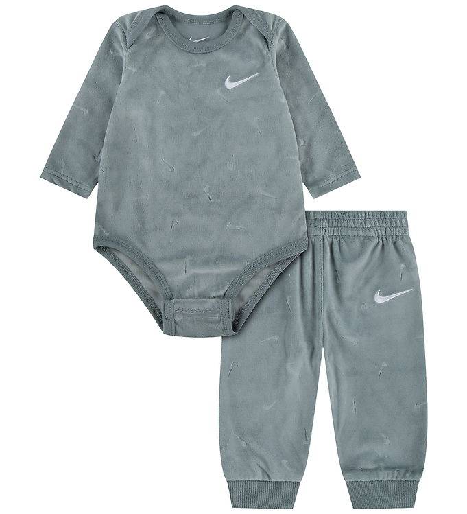 Nike Set - Body/Byxor - Glimmer Green - Nike - 9 mån - Body L/Ä