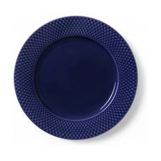 Lyngby Porcelæn Rhombe Color Middagstallerken - Ø 27 cm - Porcelæn - Mørk blå