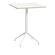 HAY - About a Table AAT15 High - White Base - White Laminate - 80x80x105 cm - Barborde - Hee Welling - Hvid - Metal/Træ